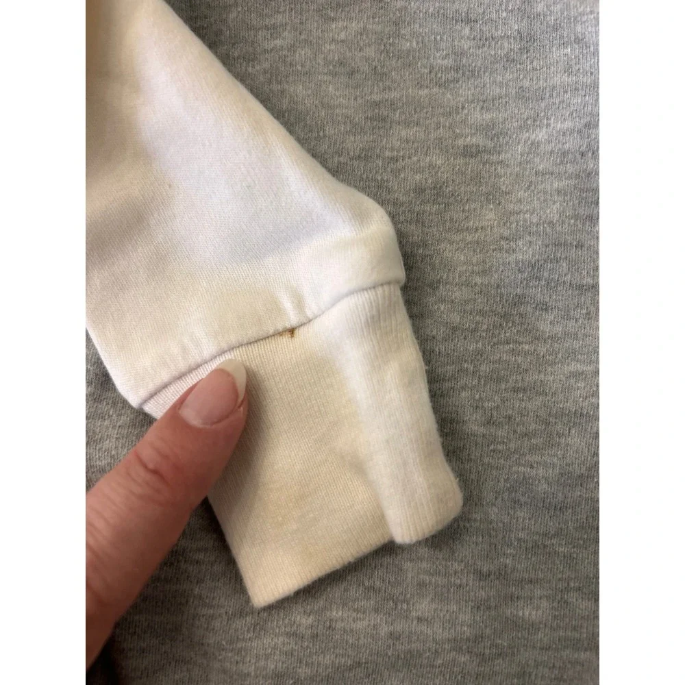 Ralph Lauren Baby Grey White Raglan Henley Coverall Romper 6M